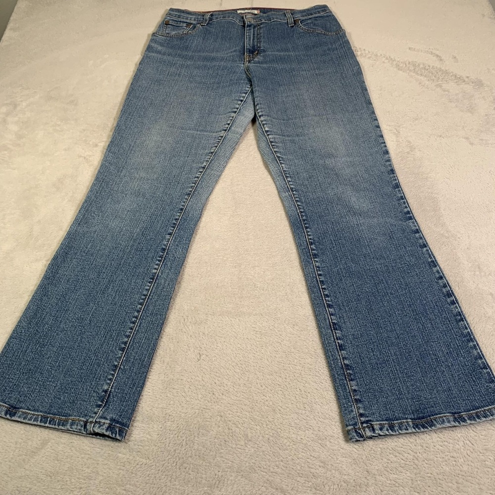 Vintage Levis 550 Relaxed Bootcut Jeans Womens 12 Medium Blue Mid Rise Stretch
